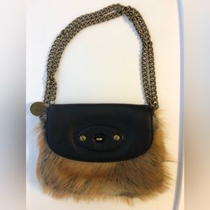 UGG Leather Fur Crossbody Purse